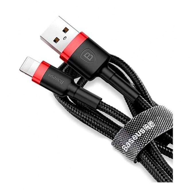 Кабель Baseus Cafule Lightning (CALKLF-B19) Black/Red 1m-2