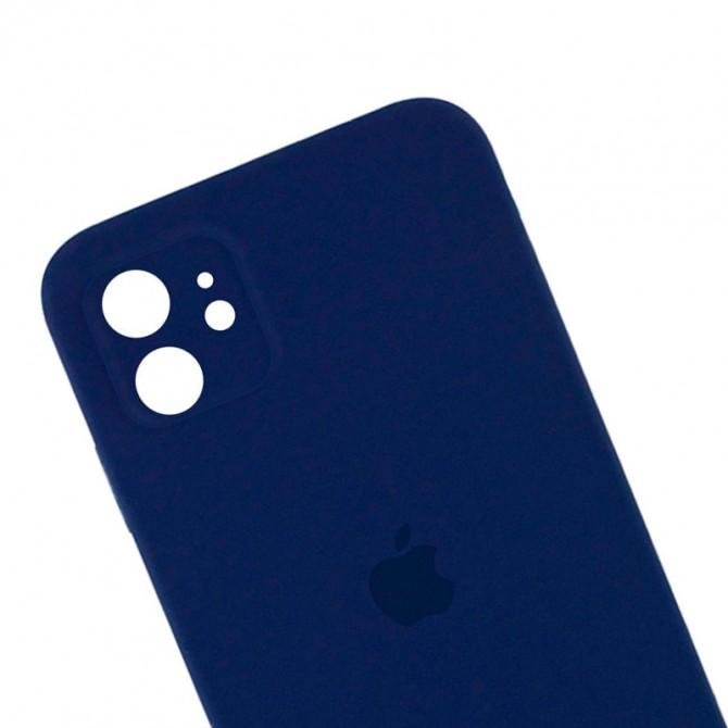 Оригинальный силиконовый чехол для iPhone 11 Сапфировый FULL (SQUARE SHAPE)-1