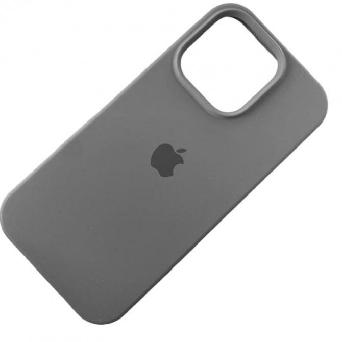 Силиконовый чехол для iPhone 16 Pro Dark Grey FULL-1