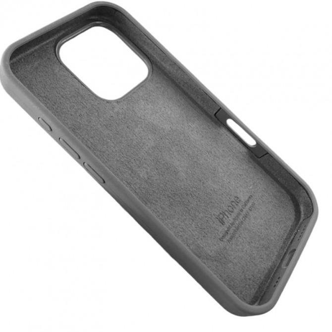 Силиконовый чехол для iPhone 16 Pro Dark Grey FULL-4
