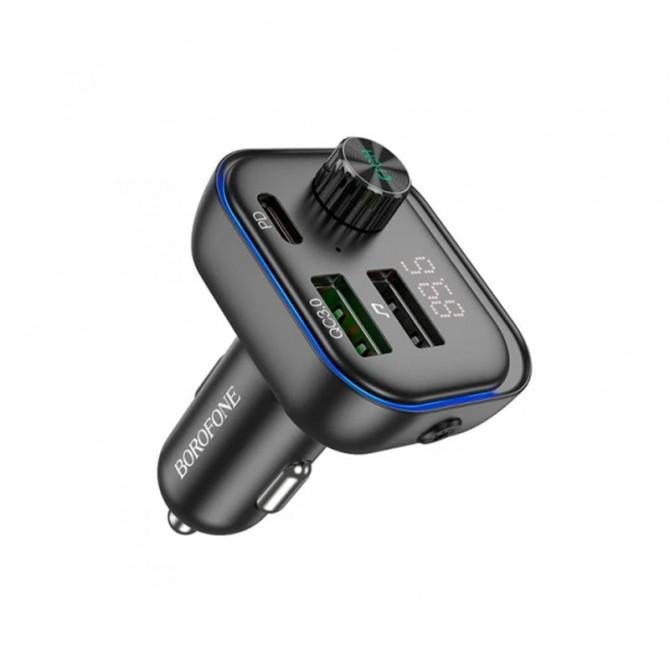 ФМ Модулятор Borofone BC54 PD30w+QC3.0 2USB+1USB-C Black