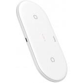 Беспроводное зарядное устройство Hoco CW23 Wisdom 2in1 Dual Power Type-C 10W White