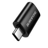 Адаптер Borofone BV26C Type-C male to USB female (USB3.0) Black