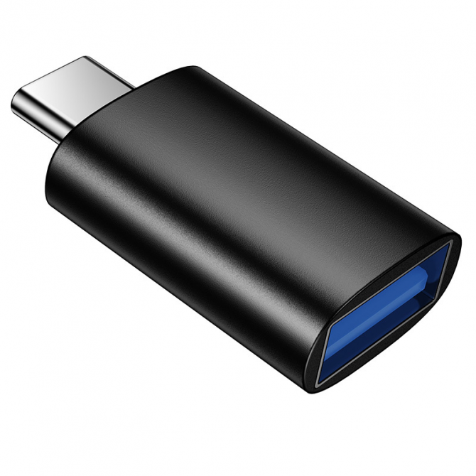 Адаптер Borofone BV26C Type-C male to USB female (USB3.0) Black-2