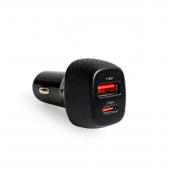 Автомобільний зарядний пристрій 1USB + Type-C Walker WH-35 PD30W +QC 18W Black Автомобільний зарядний пристрій 1USB + Type-C Walker WH-35 PD30W +QC 18W Black