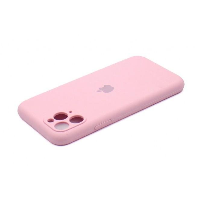 Оригинальный силиконовый чехол для iPhone 11 Pro Светло Розовый FULL (with camera protection)-3