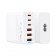 Мережевий зарядний пристрій XO L133 75W GaN 3A+3C Desktop Fast Charger with 1.5m cord White