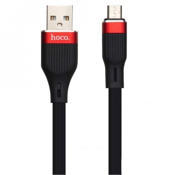 Кабель Hoco U72 Forest Silicone MicroUSB Black 1.2m