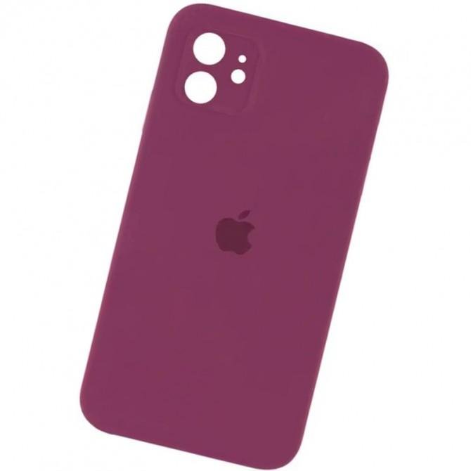 Силиконовый чехол для iPhone 11 Сливовый FULL (SQUARE SHAPE)-1