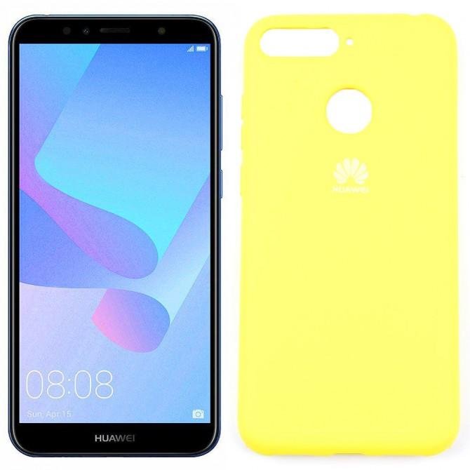 Чохол Soft Case для Huawei Y6 2018 Яскраво Жовтий FULL