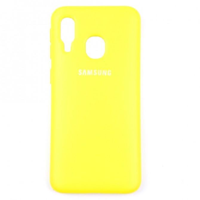 Чехол Soft Case для Samsung A405 Galaxy A40 2019 Ярко жёлтый FULL-1