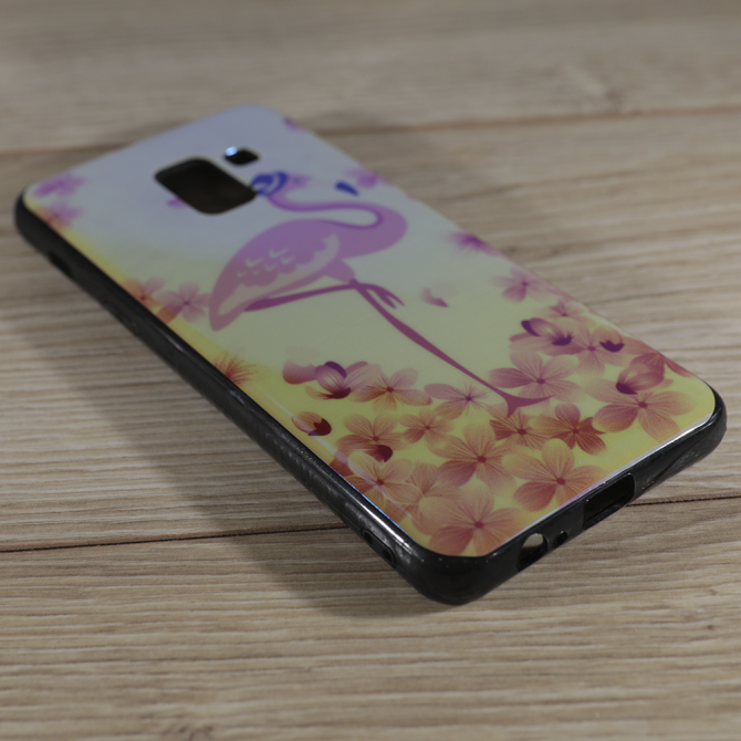 Чехол U-Like Picture series для Samsung A530 (A8 2018) Flamingo-2