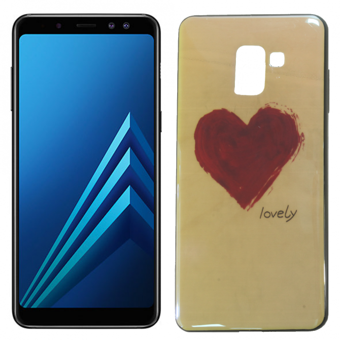 Чехол U-Like Picture series для Samsung A730 Galaxy A8 plus 2018 Heart Blue