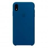 Оригинальный силиконовый чехол для iPhone Xr Сапфировый