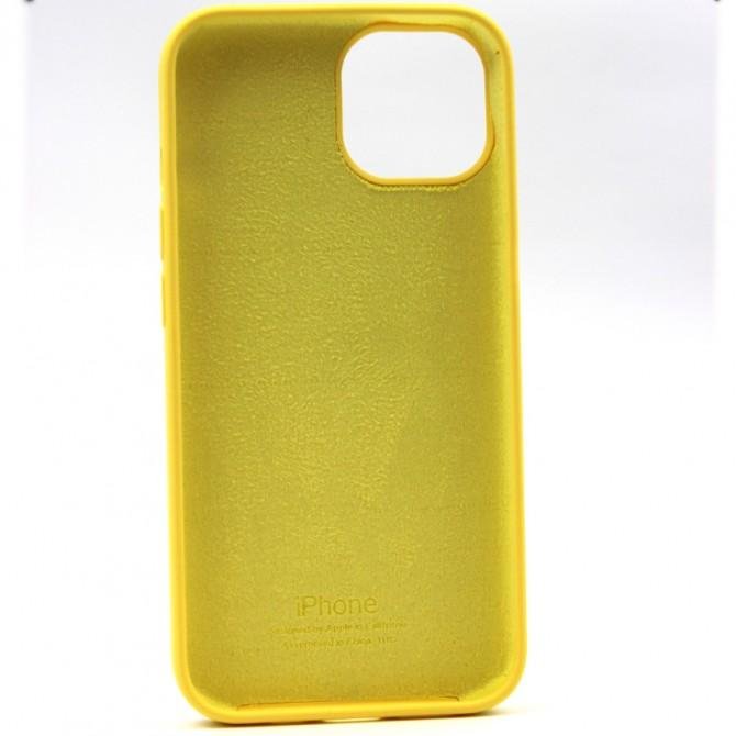 Оригінальний силіконовий чохол для iPhone 14 Yellow FULL-1