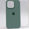 Оригинальный силиконовый чехол для iPhone 13 Pro Max Пастельно Зеленый FULL