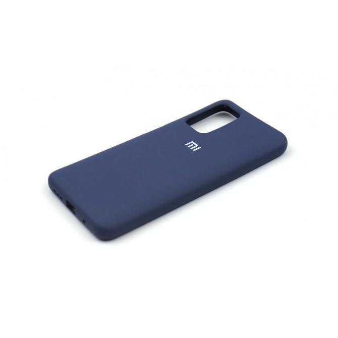 Оригинальный силиконовый чехол для Xiaomi Poco M3 Темно синий FULL-2