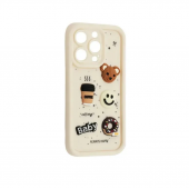 Чехол 3D Coffee&Donut series for iPhone 16 White