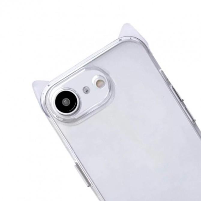 Чехол TPU Cat для Apple iPhone 16e (6.1") Transparent-1