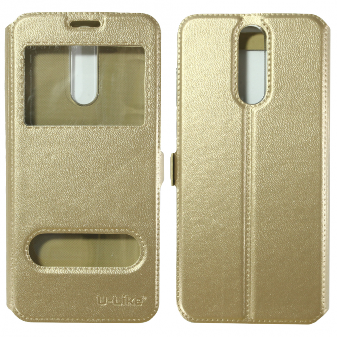 Чехол книжка U-Like Simple для Huawei Mate 10 Lite/Nova 2i Gold