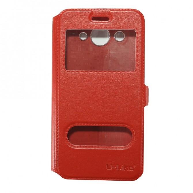 Чохол книжка U-Like Simple для Huawei Y3 2017 Червоний-1