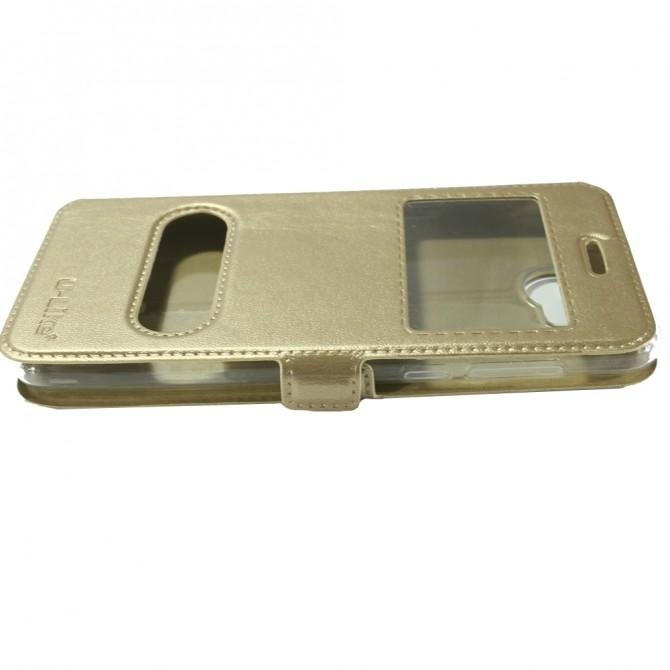 Чохол книжка U-Like Simple для Huawei Y5 2017 Золотий-3