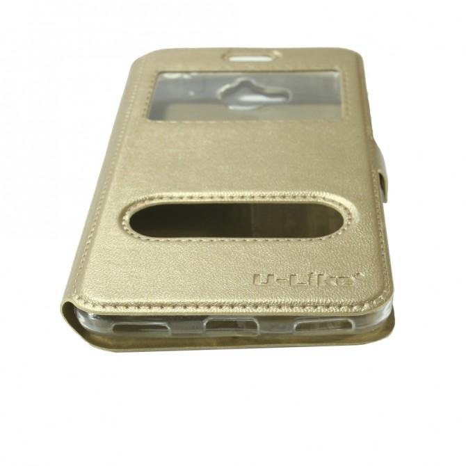 Чохол книжка U-Like Simple для Huawei Y5 2017 Золотий-4