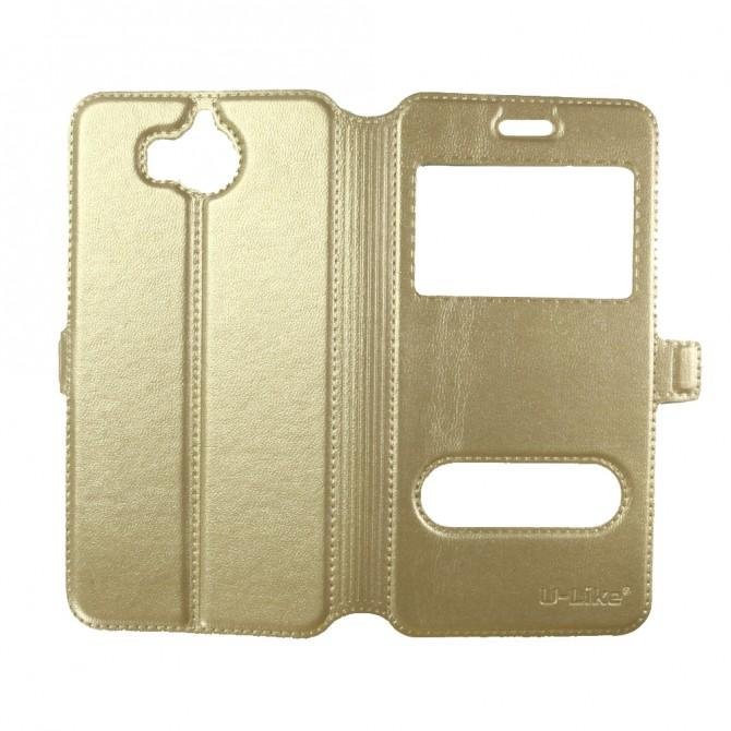 Чохол книжка U-Like Simple для Huawei Y5 2017 Золотий-6