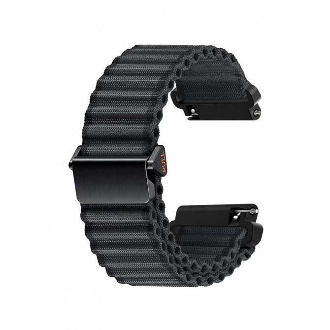 Ремінець універсальний 22mm Nylon OCEAN Design Dark Grey