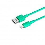Кабель USB XO NB156 Lightning 2.4A/1m Green
