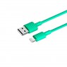 Кабель USB XO NB156 Lightning 2.4A/1m Green