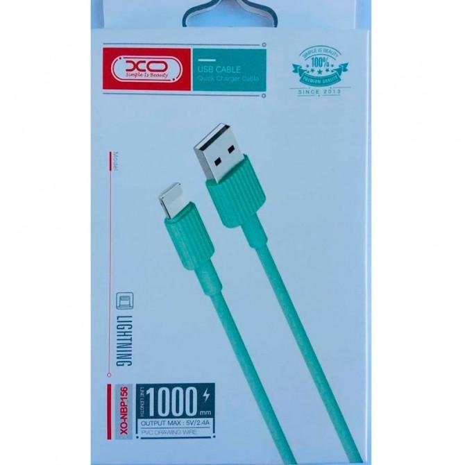 Кабель USB XO NB156 Lightning 2.4A/1m Green-2