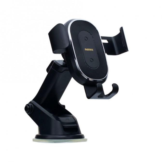 Автодержатель Remax RM-C37 + Беспроводная зарядка Чёрный