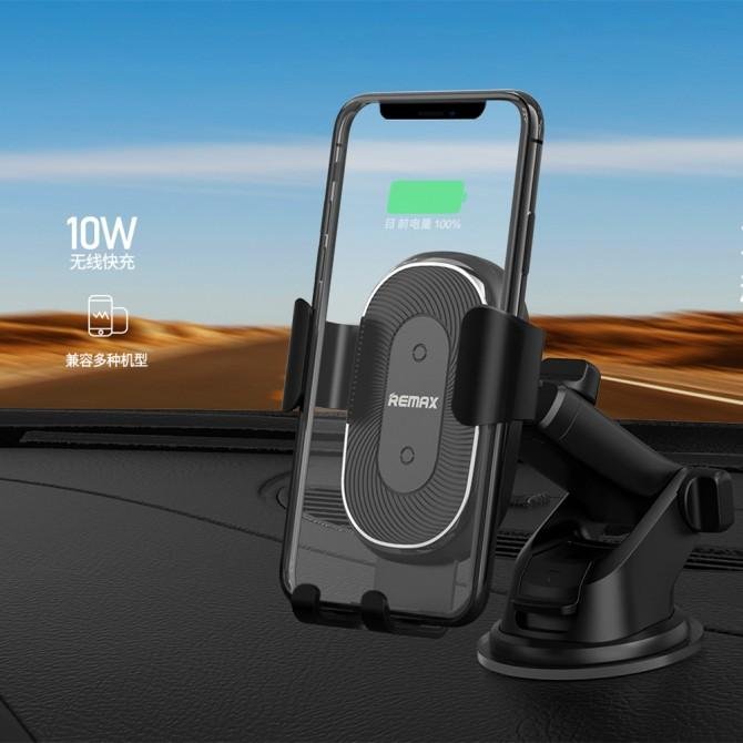 Автодержатель Remax RM-C37 + Беспроводная зарядка Чёрный-2