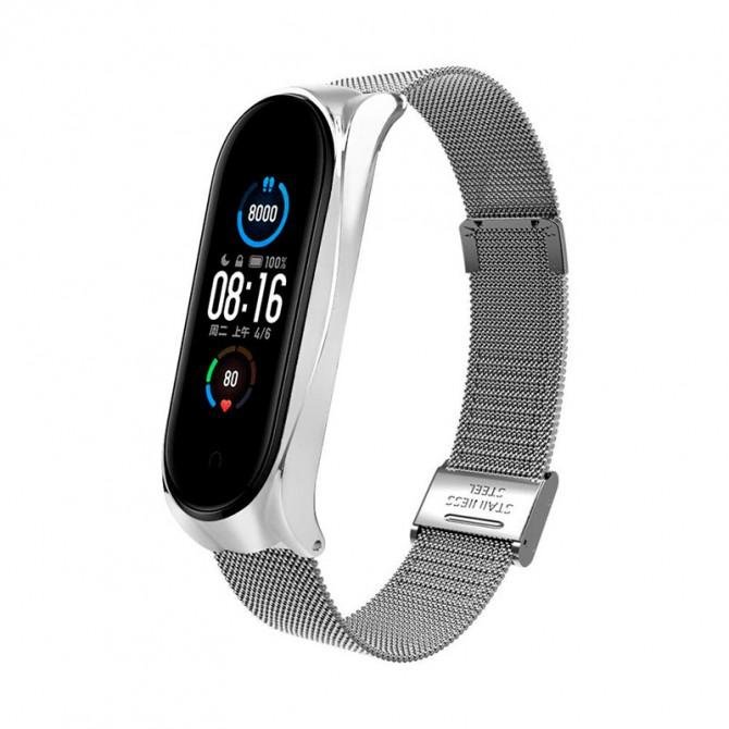 Ремінець для Xiaomi Band 5/6 steel design silver-1