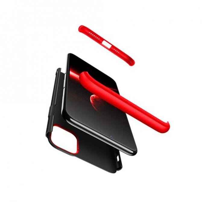 Пластикова накладка LikGus 360 градусів для Apple iPhone 11 Чорний/Червоний-1