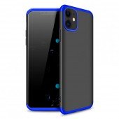 Пластиковая накладка LikGus 360 градусов для Apple iPhone 11 Pro Чёрный/Синий Пластиковая накладка LikGus 360 градусов для Apple iPhone 11 Pro Чёрный/Синий