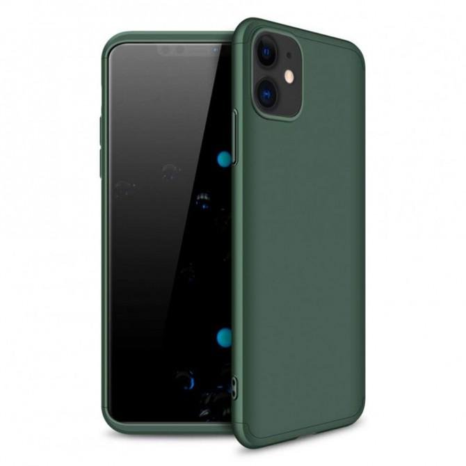Пластиковая накладка LikGus 360 градусов для Apple iPhone 11 Pro Max Темно-зеленый