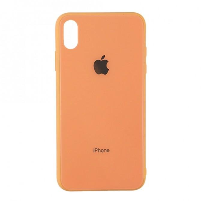 Чехол U-Like Glossy Logo series для iPhone Xr Peach-1