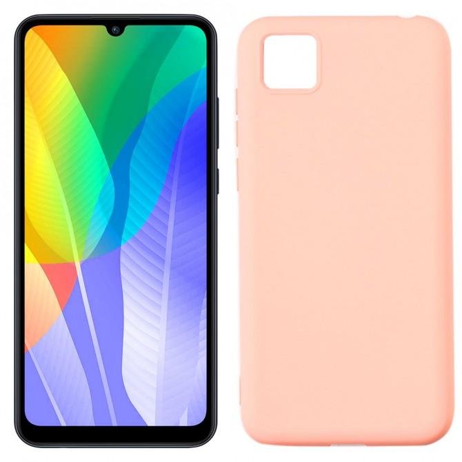 Чехол силиконовый для Huawei Y5P Розовый FULL