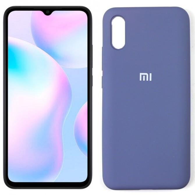Чехол силиконовый для Xiaomi Redmi 9a Светло серый FULL