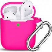 U-Like Silicone Protective Case For Airpods Hot Pink U-Like Silicone Protective Case For Airpods Hot Pink