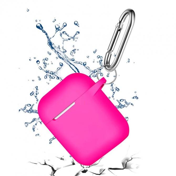 U-Like Silicone Protective Case For Airpods Hot Pink-2