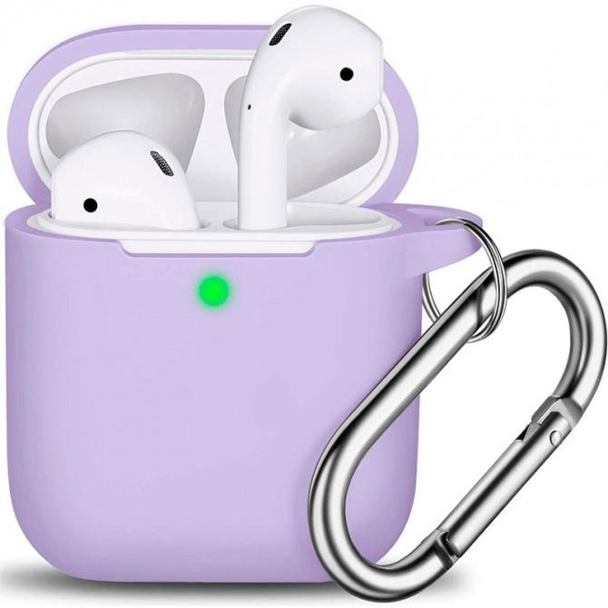 Чехол силиконовый для Airpods Лавандовый