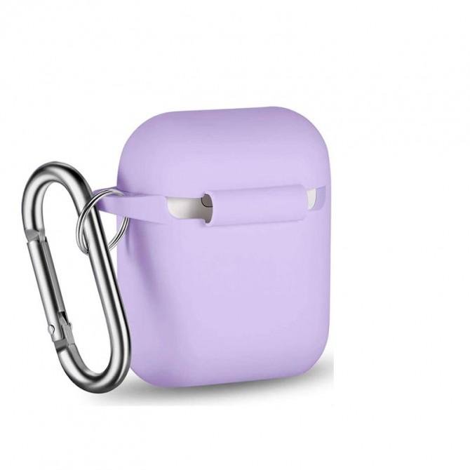 Чехол силиконовый для Airpods Лавандовый-1