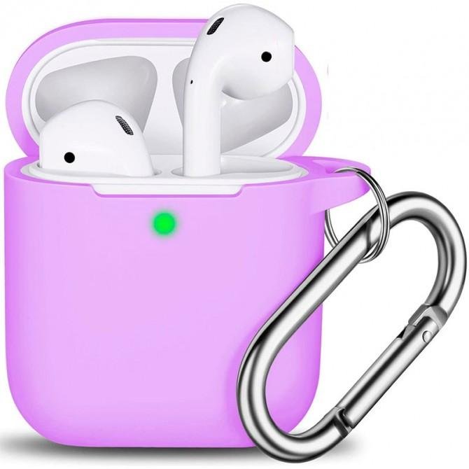 Чехол силиконовый для Airpods Сиреневый