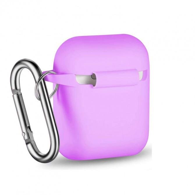 Чехол силиконовый для Airpods Сиреневый-1