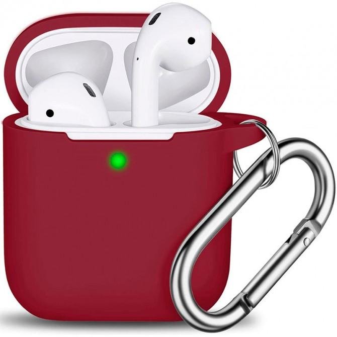 Чехол силиконовый для Airpods Марсала