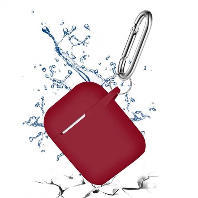 Чехол силиконовый для Airpods Марсала-2