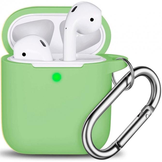 Чехол силиконовый для Airpods Сосново зеленый